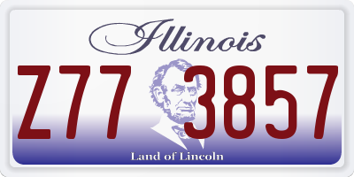 IL license plate Z773857