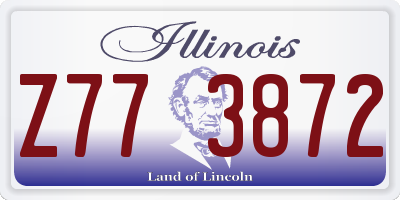 IL license plate Z773872