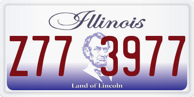 IL license plate Z773977