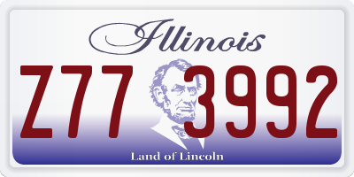 IL license plate Z773992