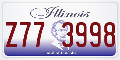 IL license plate Z773998