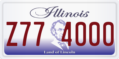 IL license plate Z774000