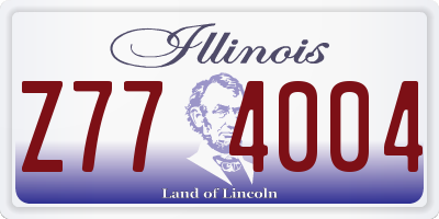 IL license plate Z774004