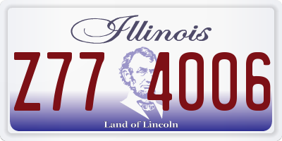 IL license plate Z774006