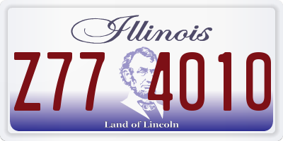 IL license plate Z774010