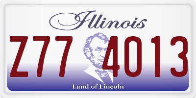 IL license plate Z774013