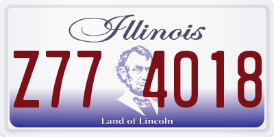 IL license plate Z774018