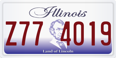 IL license plate Z774019
