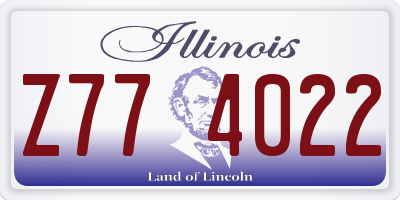 IL license plate Z774022