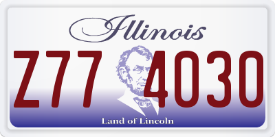 IL license plate Z774030