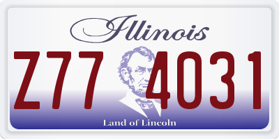 IL license plate Z774031