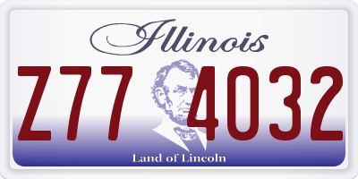 IL license plate Z774032