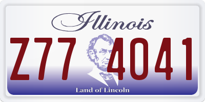 IL license plate Z774041