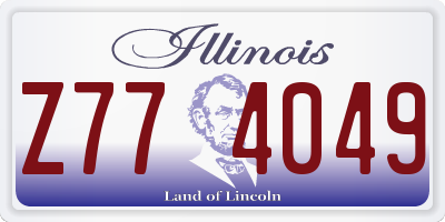 IL license plate Z774049