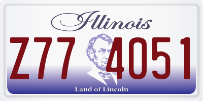 IL license plate Z774051