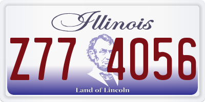 IL license plate Z774056
