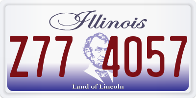 IL license plate Z774057