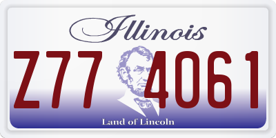IL license plate Z774061