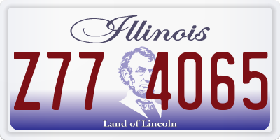 IL license plate Z774065
