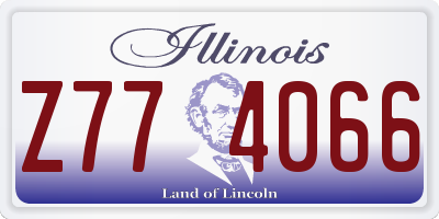 IL license plate Z774066