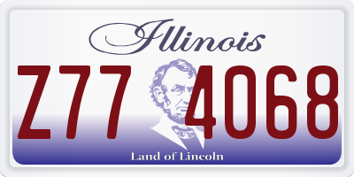 IL license plate Z774068