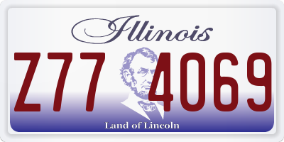IL license plate Z774069
