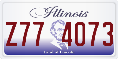 IL license plate Z774073