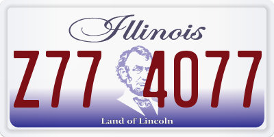 IL license plate Z774077