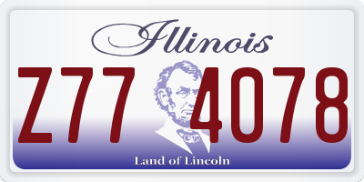 IL license plate Z774078