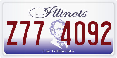 IL license plate Z774092
