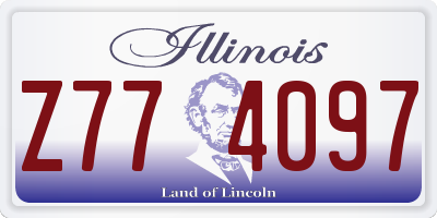 IL license plate Z774097