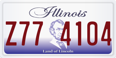IL license plate Z774104