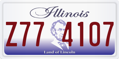 IL license plate Z774107