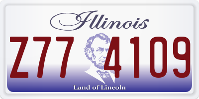 IL license plate Z774109