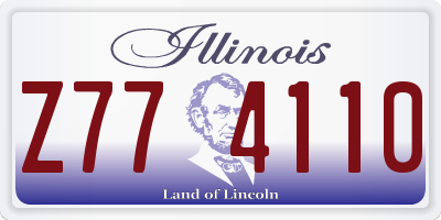 IL license plate Z774110
