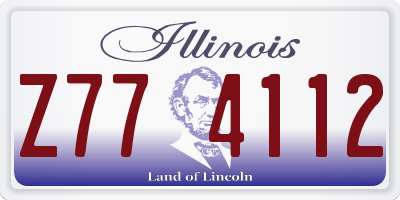 IL license plate Z774112