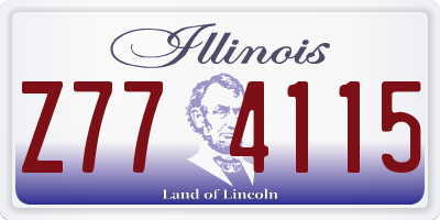 IL license plate Z774115