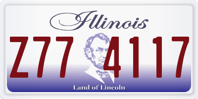 IL license plate Z774117