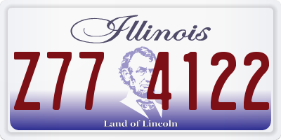 IL license plate Z774122