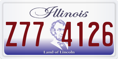 IL license plate Z774126