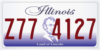 IL license plate Z774127