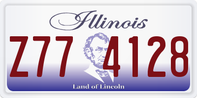 IL license plate Z774128