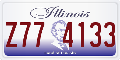 IL license plate Z774133