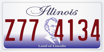 IL license plate Z774134
