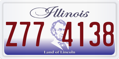 IL license plate Z774138