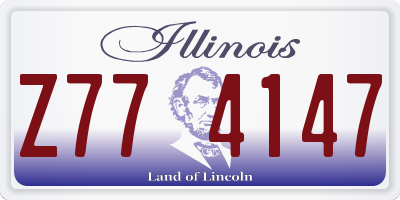 IL license plate Z774147