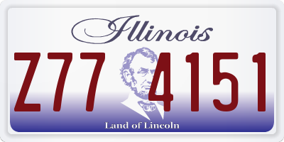 IL license plate Z774151