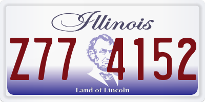 IL license plate Z774152