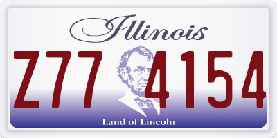 IL license plate Z774154