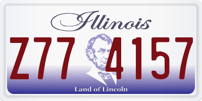 IL license plate Z774157